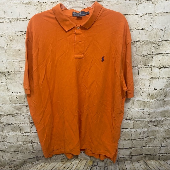 Polo Ralph Lauren Orange Cotton Polo Shirt - Picture 1 of 4